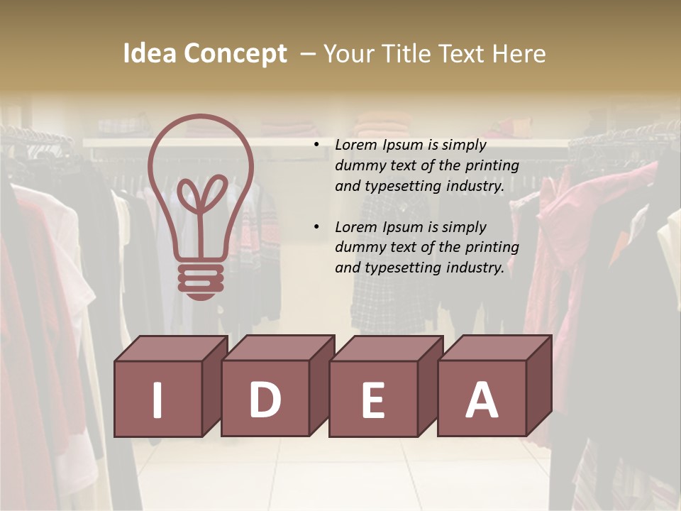 Clothes In Shop PowerPoint Template