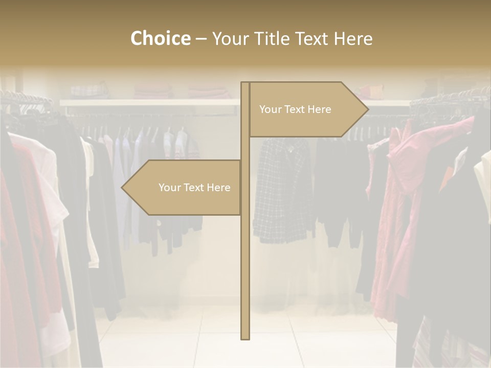 Clothes In Shop PowerPoint Template