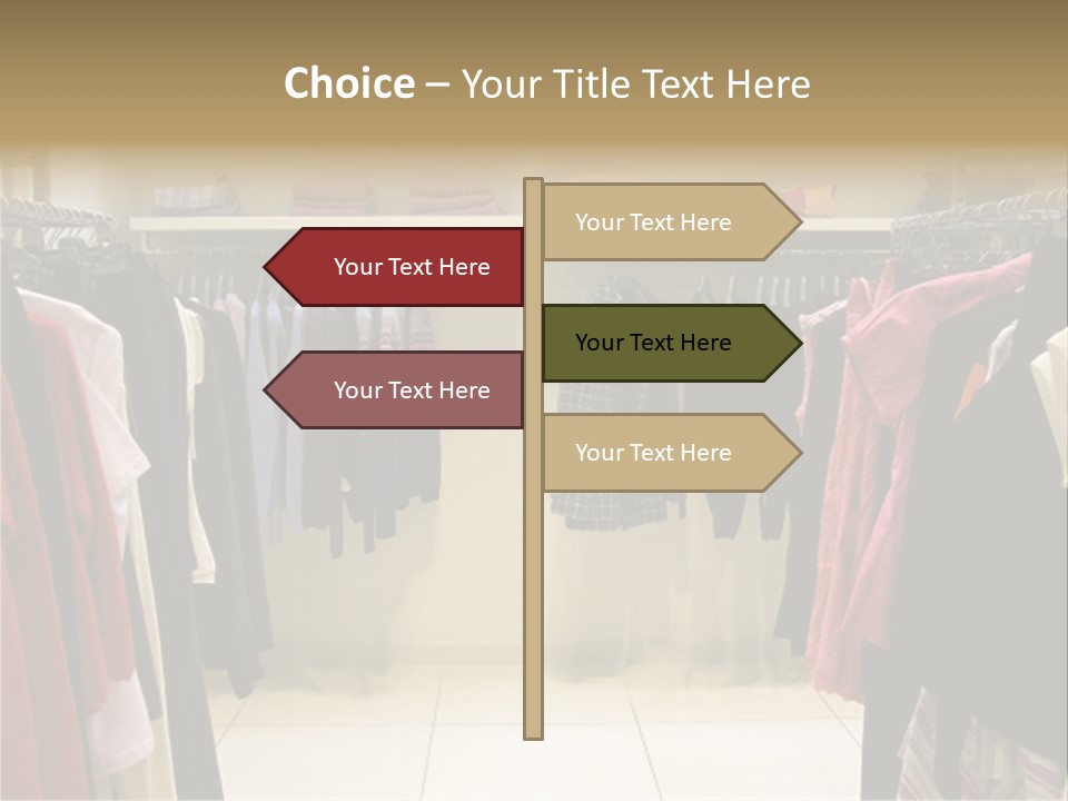 Clothes In Shop PowerPoint Template