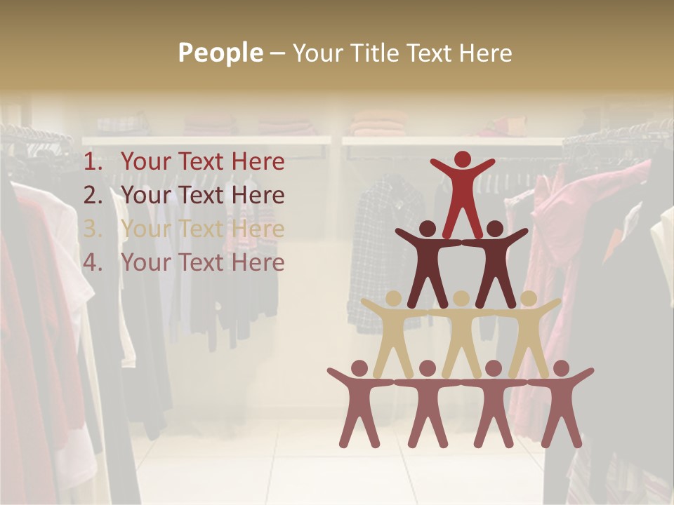 Clothes In Shop PowerPoint Template