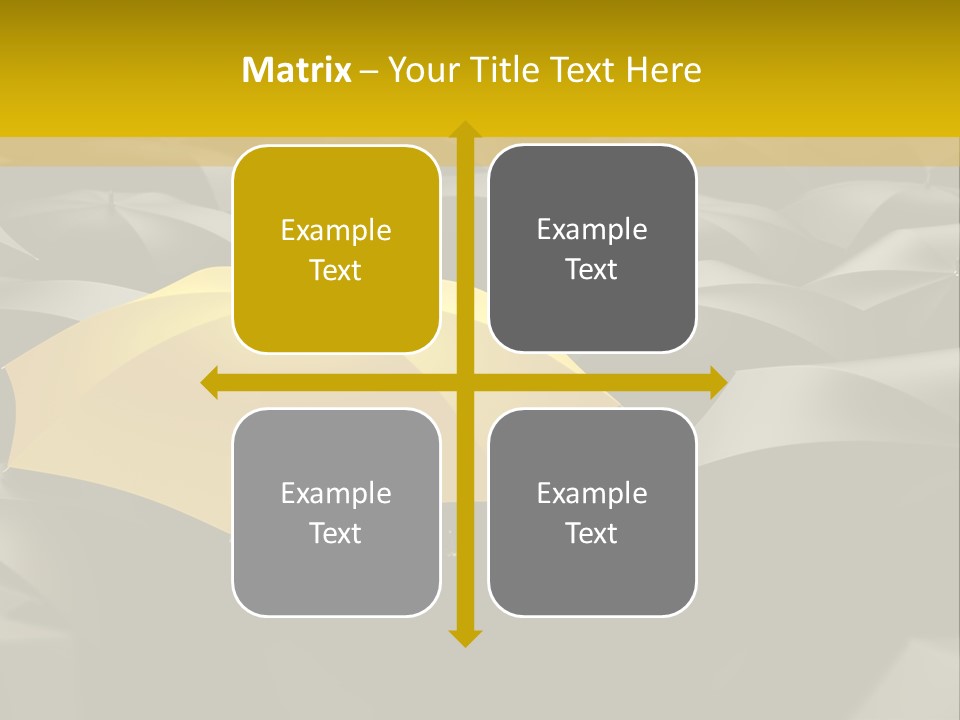 3D Rendering Of A Sea Of Umbrellas PowerPoint Template
