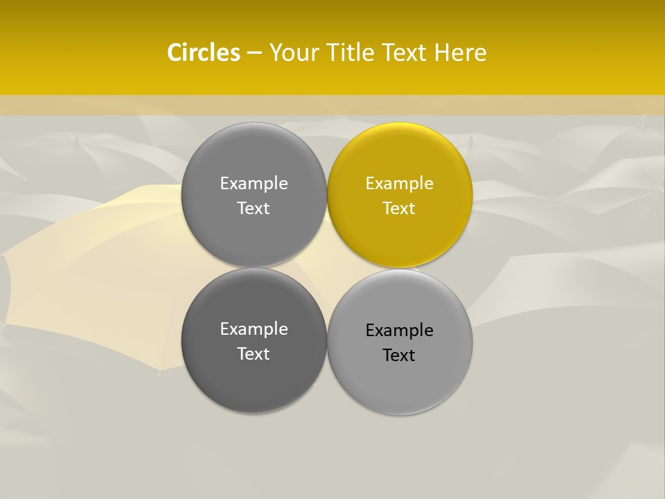 3D Rendering Of A Sea Of Umbrellas PowerPoint Template