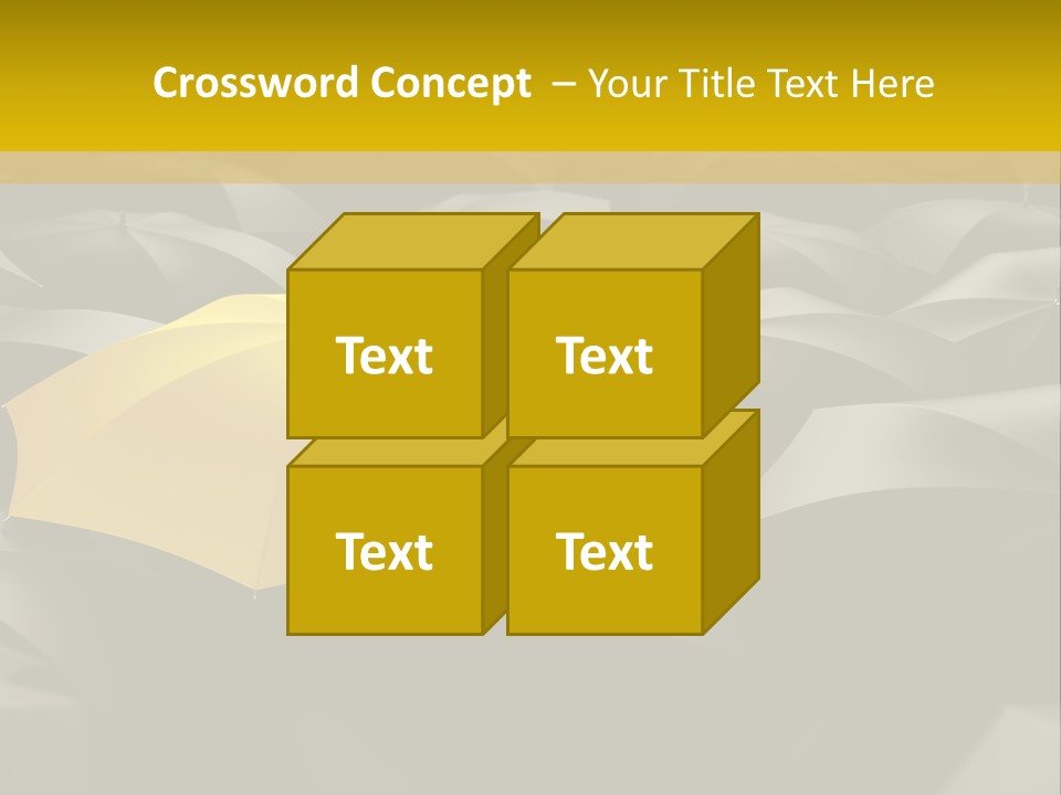 3D Rendering Of A Sea Of Umbrellas PowerPoint Template