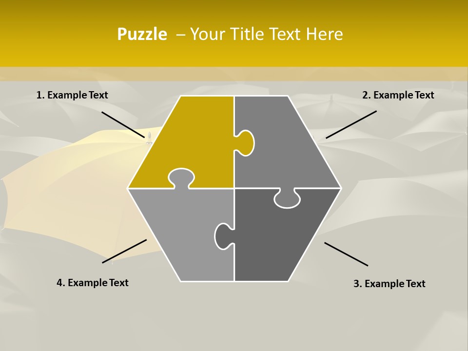 3D Rendering Of A Sea Of Umbrellas PowerPoint Template