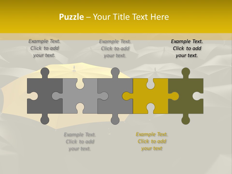 3D Rendering Of A Sea Of Umbrellas PowerPoint Template