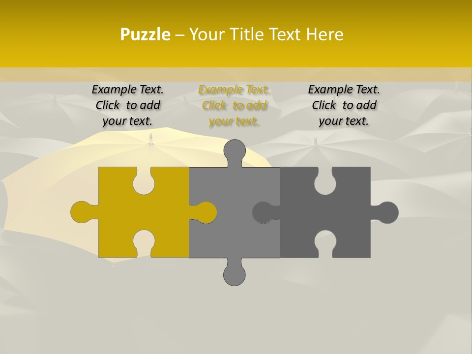 3D Rendering Of A Sea Of Umbrellas PowerPoint Template