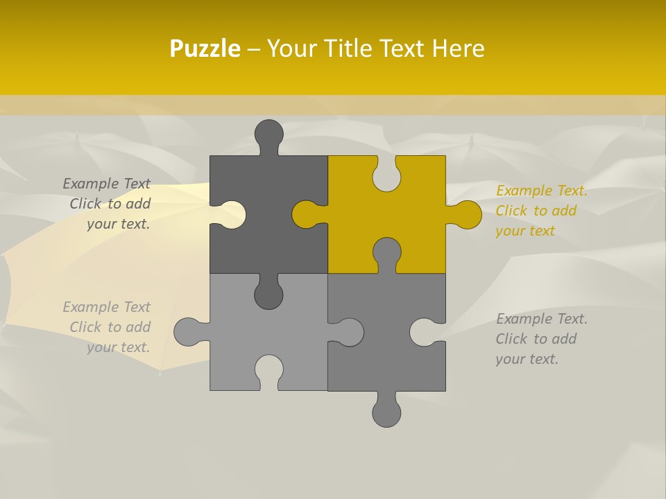 3D Rendering Of A Sea Of Umbrellas PowerPoint Template