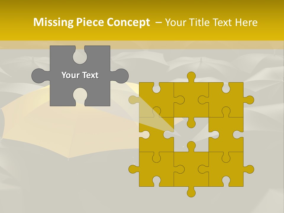 3D Rendering Of A Sea Of Umbrellas PowerPoint Template