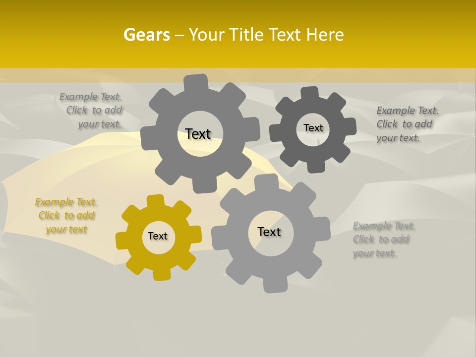 3D Rendering Of A Sea Of Umbrellas PowerPoint Template