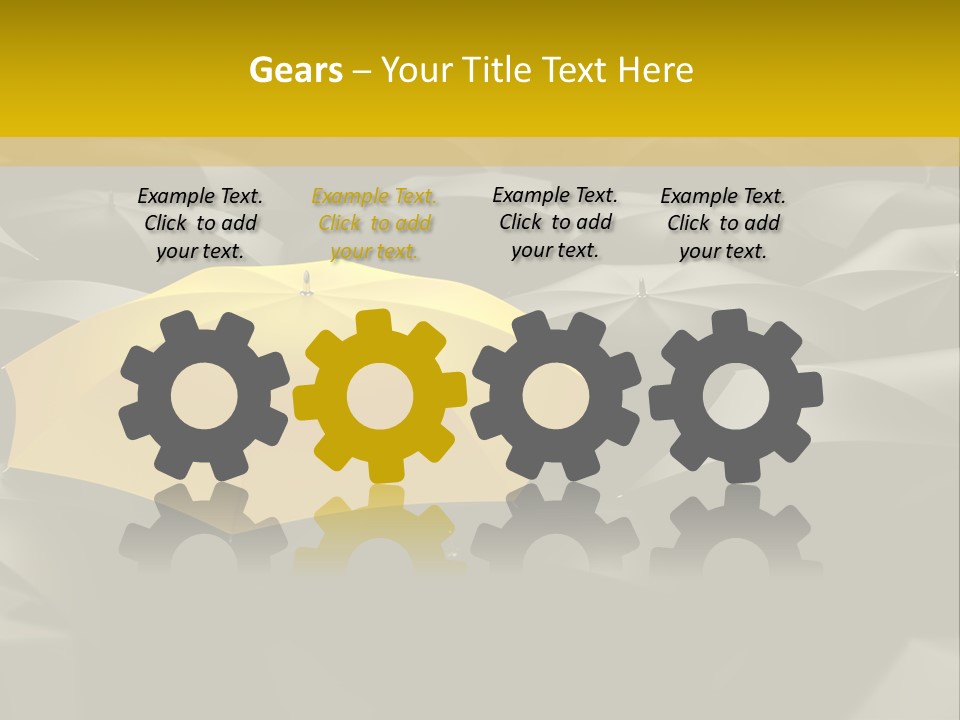 3D Rendering Of A Sea Of Umbrellas PowerPoint Template