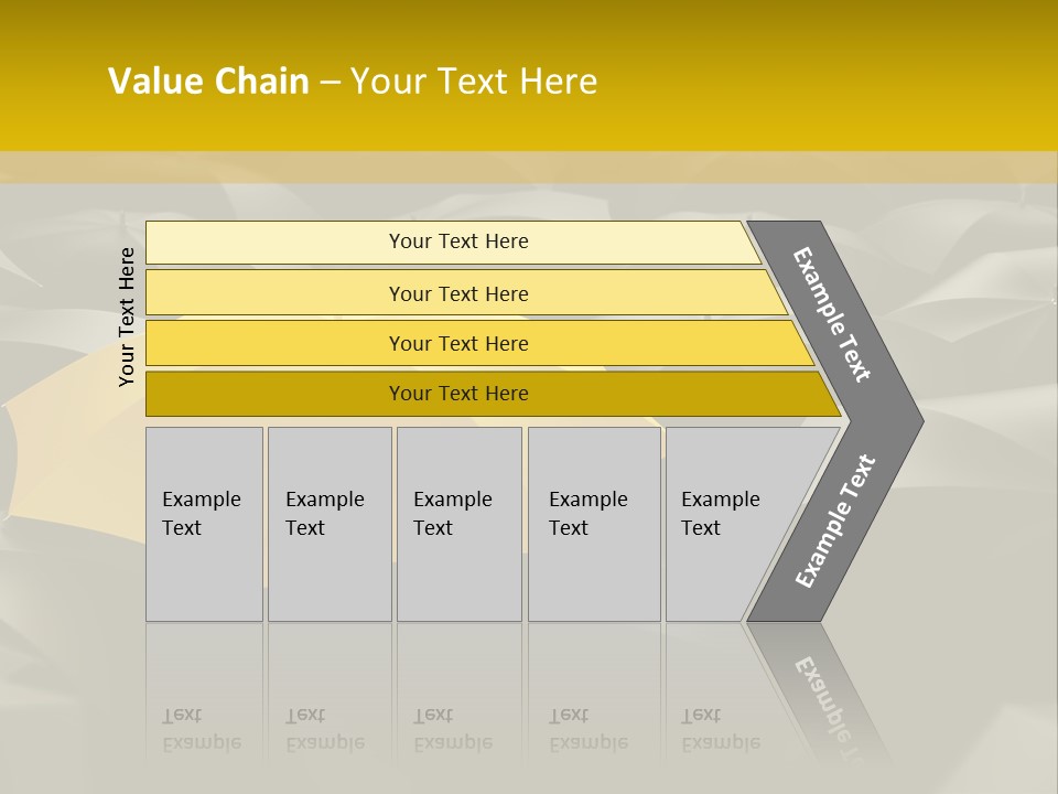 3D Rendering Of A Sea Of Umbrellas PowerPoint Template