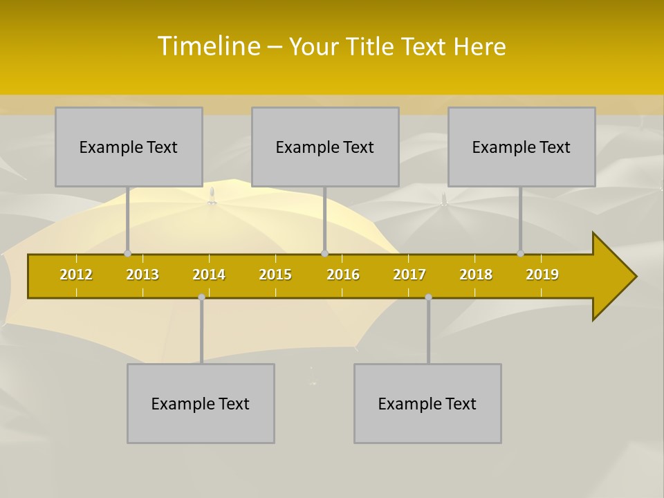3D Rendering Of A Sea Of Umbrellas PowerPoint Template