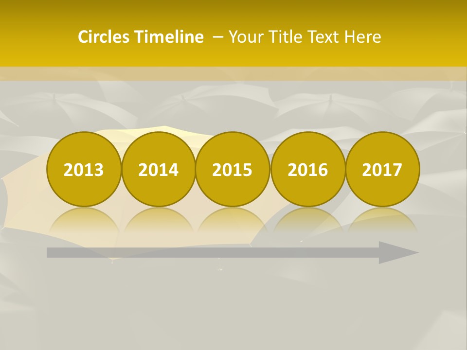 3D Rendering Of A Sea Of Umbrellas PowerPoint Template