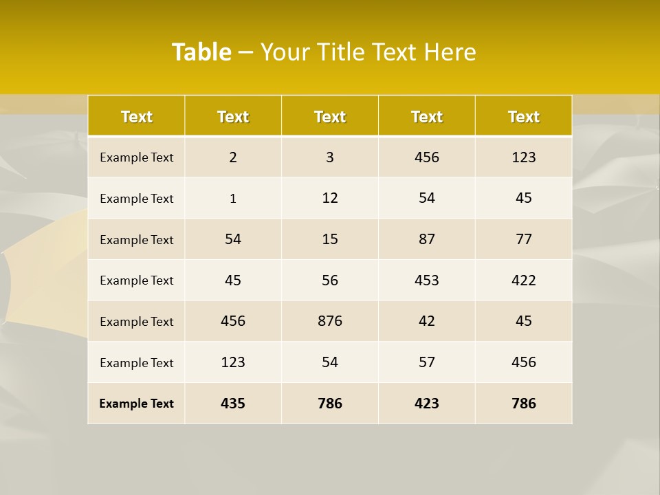 3D Rendering Of A Sea Of Umbrellas PowerPoint Template