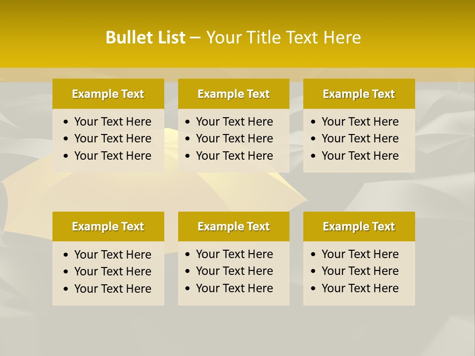 3D Rendering Of A Sea Of Umbrellas PowerPoint Template