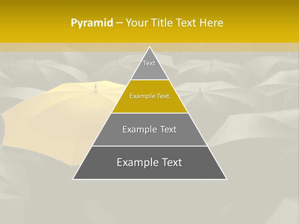 3D Rendering Of A Sea Of Umbrellas PowerPoint Template