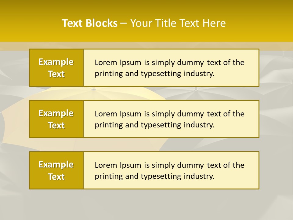 3D Rendering Of A Sea Of Umbrellas PowerPoint Template