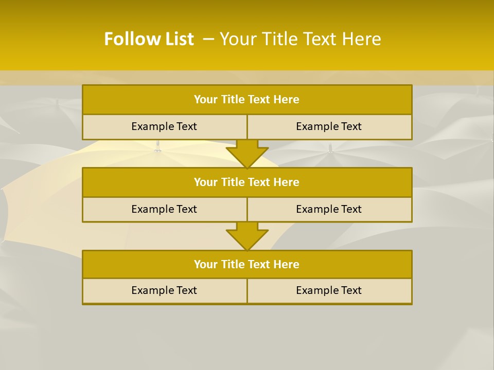 3D Rendering Of A Sea Of Umbrellas PowerPoint Template