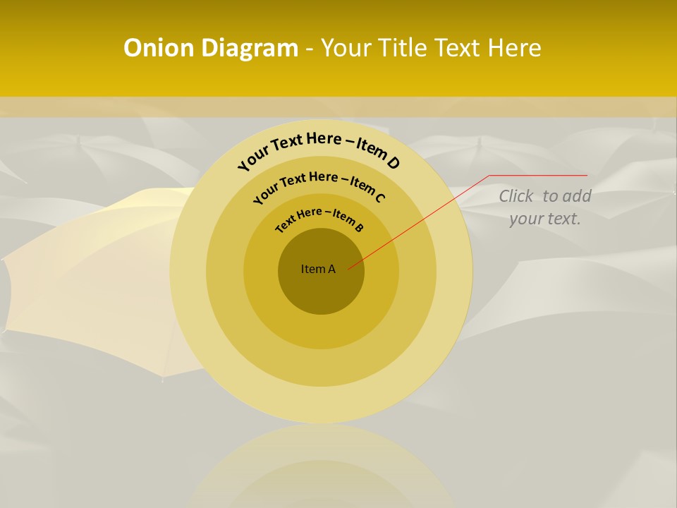 3D Rendering Of A Sea Of Umbrellas PowerPoint Template