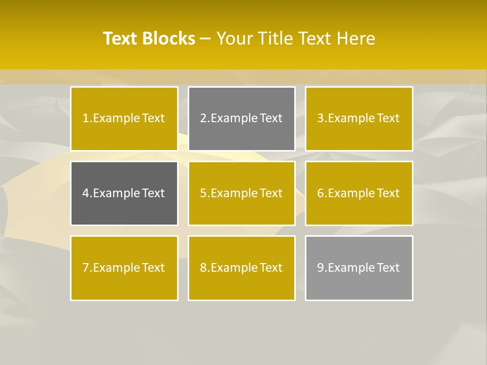 3D Rendering Of A Sea Of Umbrellas PowerPoint Template