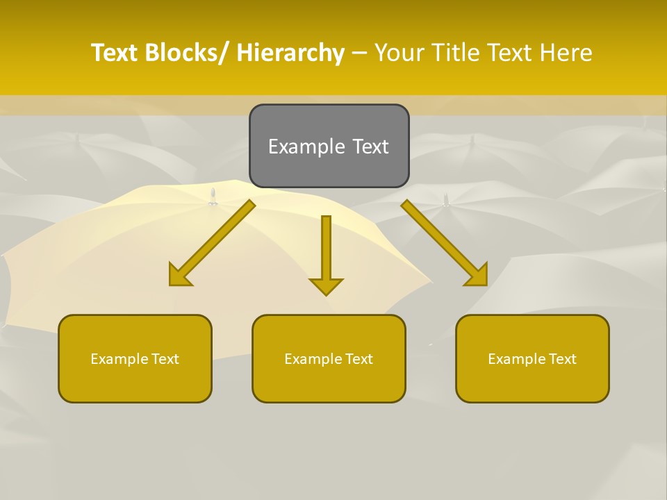 3D Rendering Of A Sea Of Umbrellas PowerPoint Template