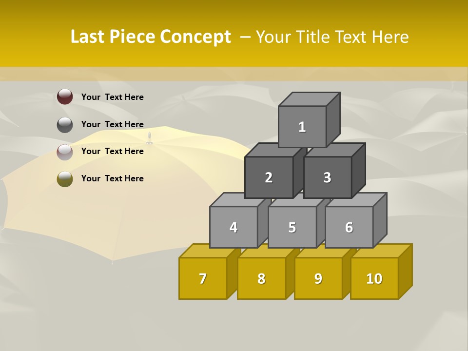 3D Rendering Of A Sea Of Umbrellas PowerPoint Template