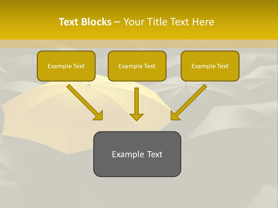3D Rendering Of A Sea Of Umbrellas PowerPoint Template