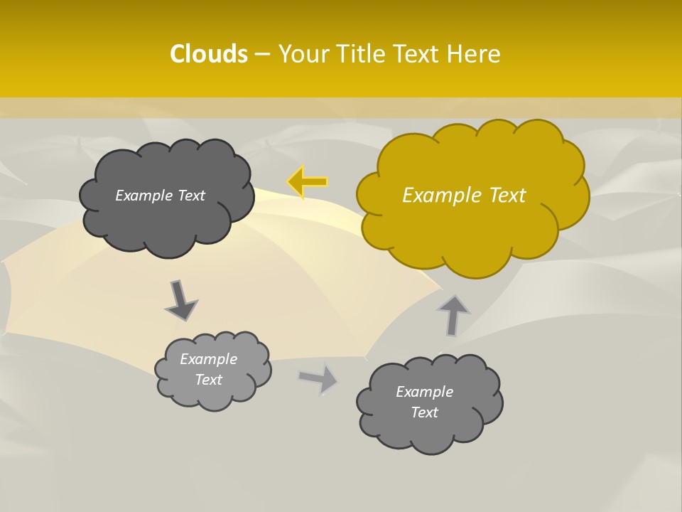 3D Rendering Of A Sea Of Umbrellas PowerPoint Template