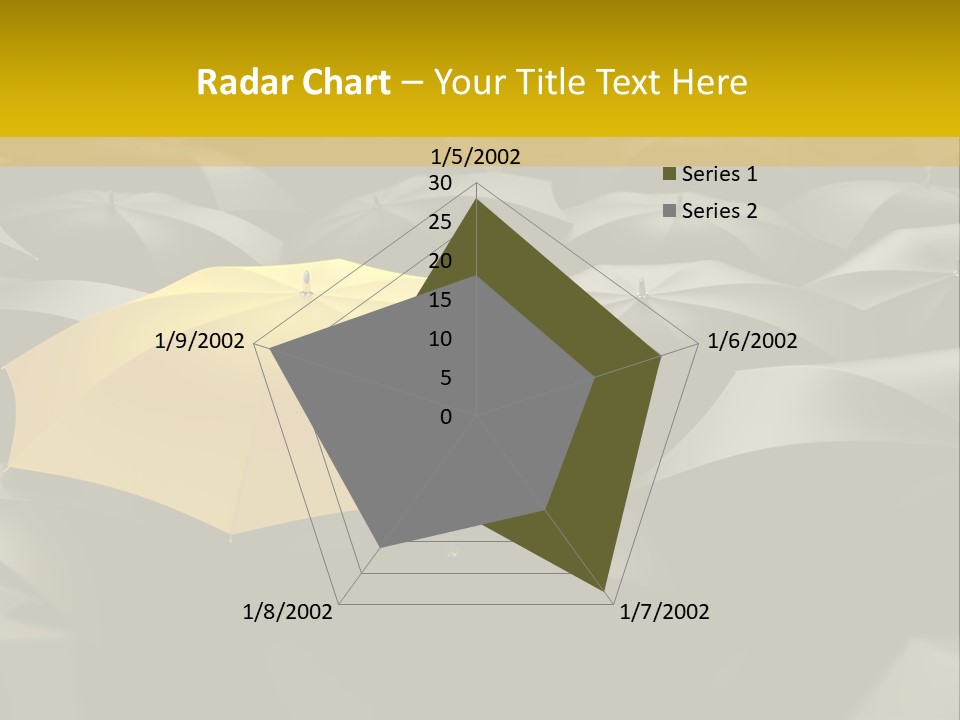 3D Rendering Of A Sea Of Umbrellas PowerPoint Template