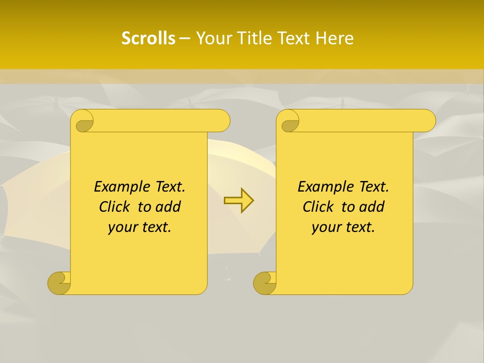 3D Rendering Of A Sea Of Umbrellas PowerPoint Template
