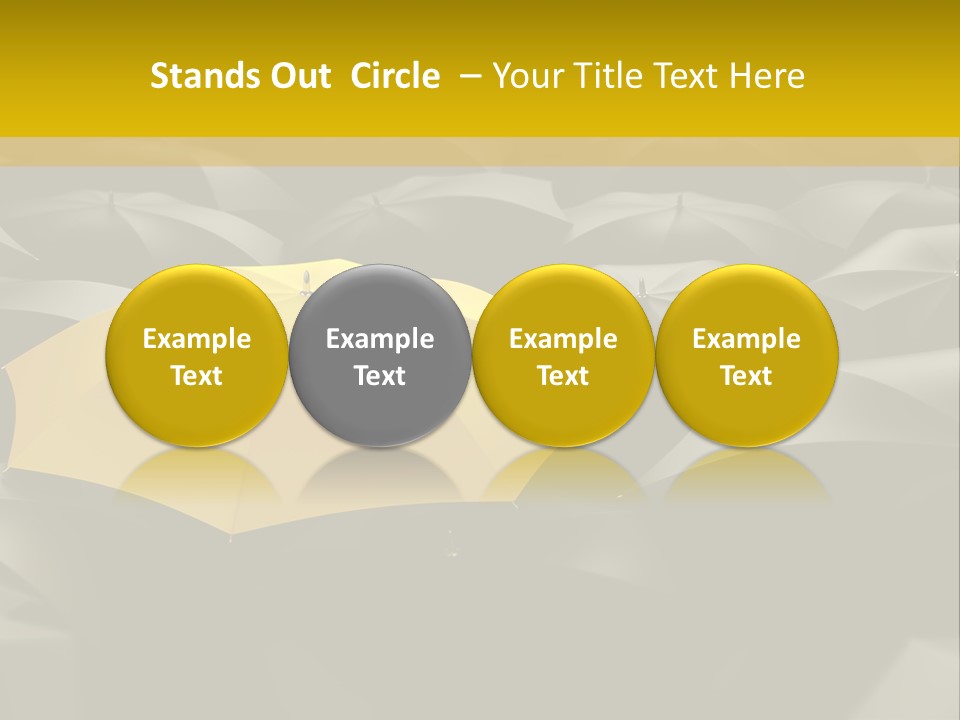 3D Rendering Of A Sea Of Umbrellas PowerPoint Template