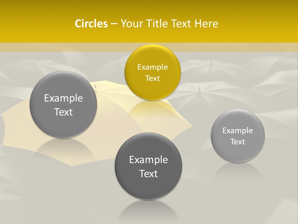 3D Rendering Of A Sea Of Umbrellas PowerPoint Template