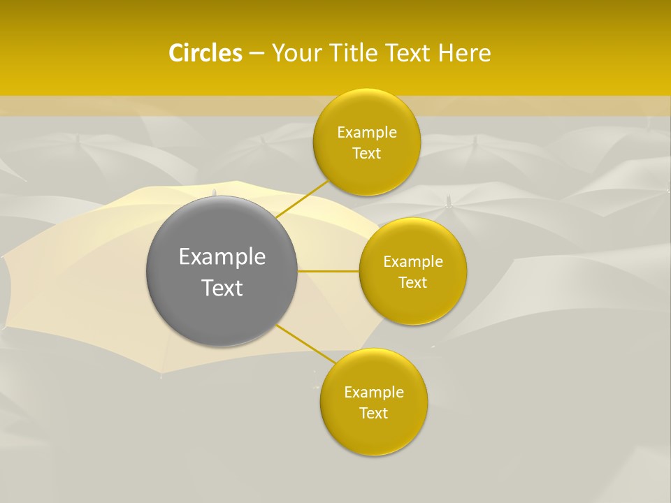 3D Rendering Of A Sea Of Umbrellas PowerPoint Template