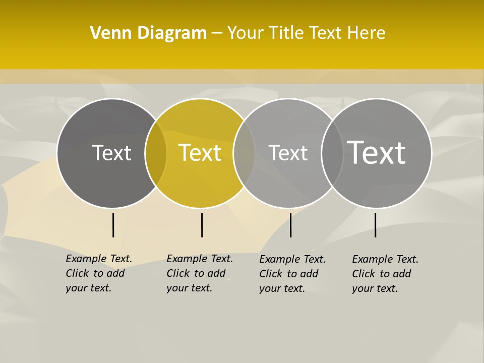 3D Rendering Of A Sea Of Umbrellas PowerPoint Template