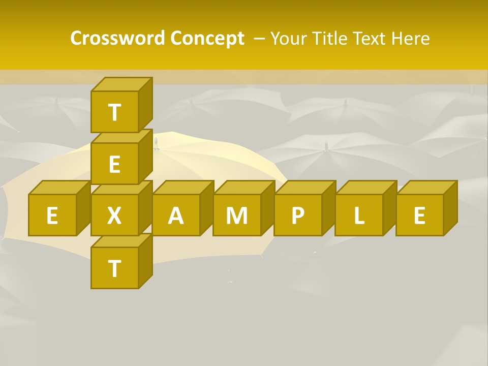 3D Rendering Of A Sea Of Umbrellas PowerPoint Template