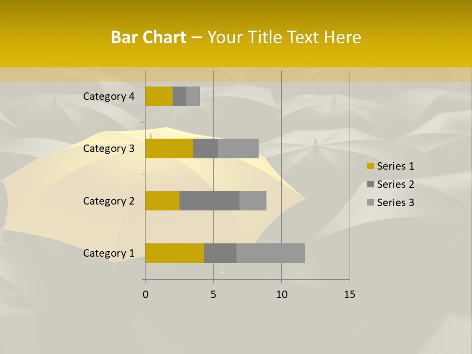 3D Rendering Of A Sea Of Umbrellas PowerPoint Template