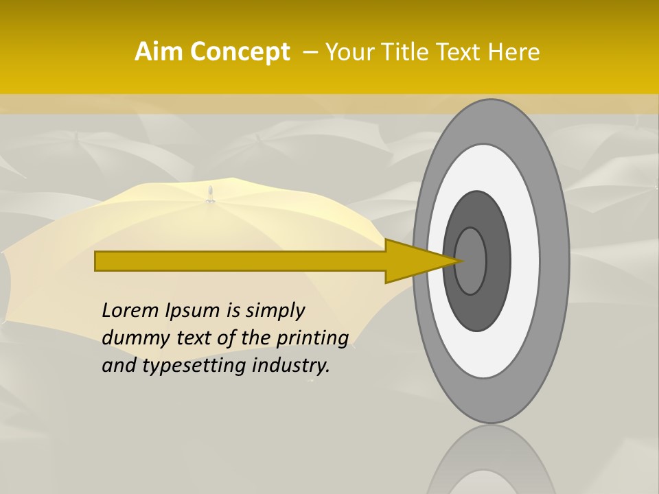 3D Rendering Of A Sea Of Umbrellas PowerPoint Template