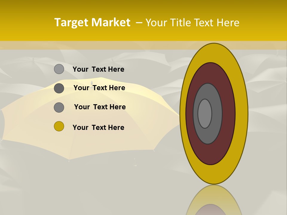 3D Rendering Of A Sea Of Umbrellas PowerPoint Template