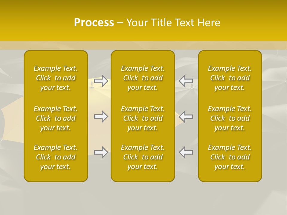 3D Rendering Of A Sea Of Umbrellas PowerPoint Template