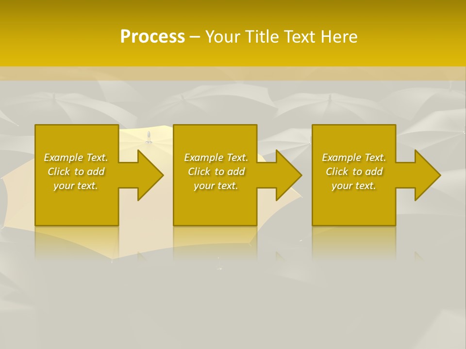 3D Rendering Of A Sea Of Umbrellas PowerPoint Template