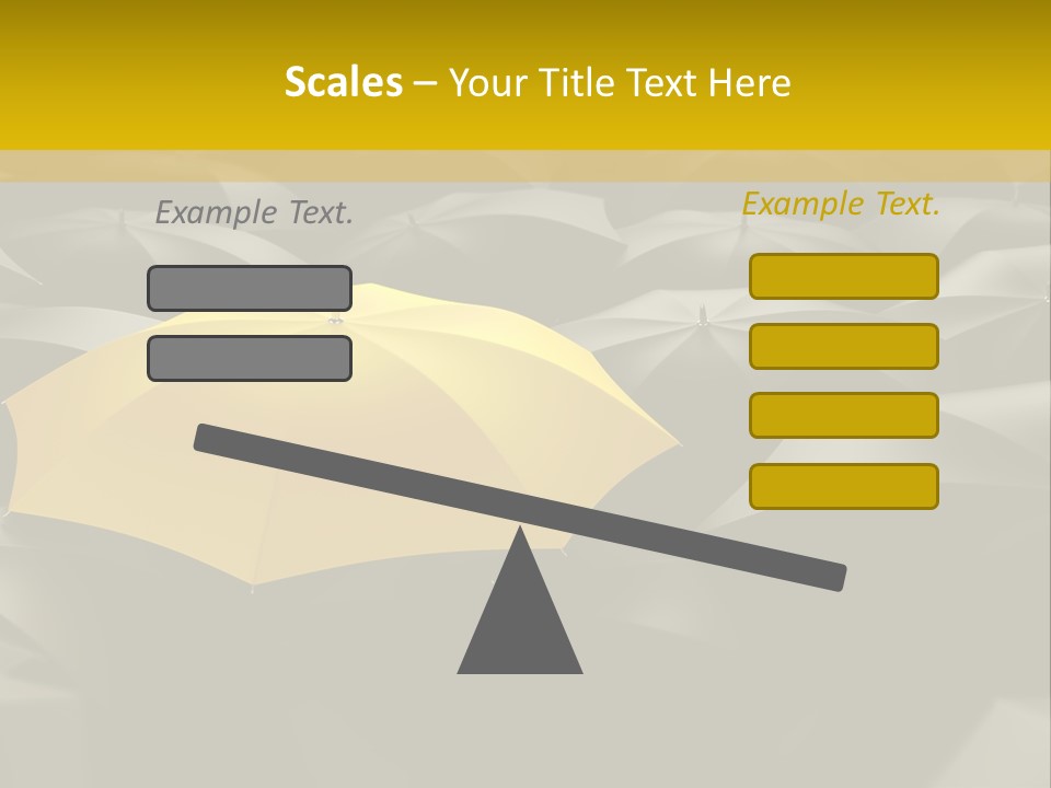 3D Rendering Of A Sea Of Umbrellas PowerPoint Template