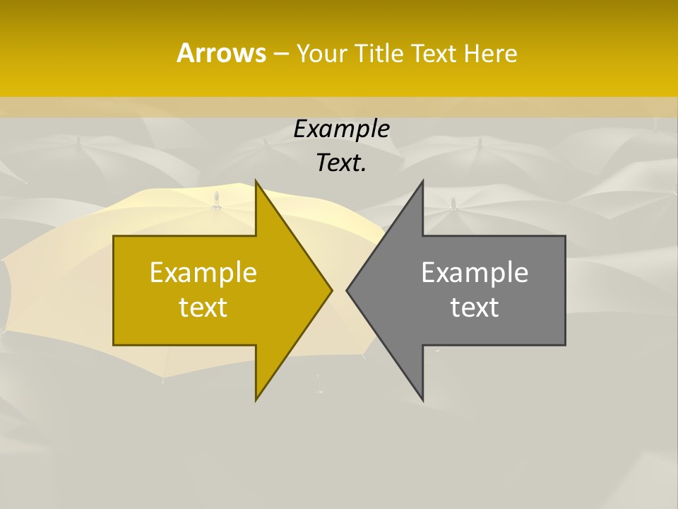 3D Rendering Of A Sea Of Umbrellas PowerPoint Template