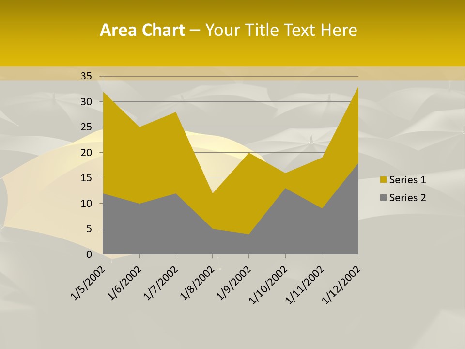 3D Rendering Of A Sea Of Umbrellas PowerPoint Template