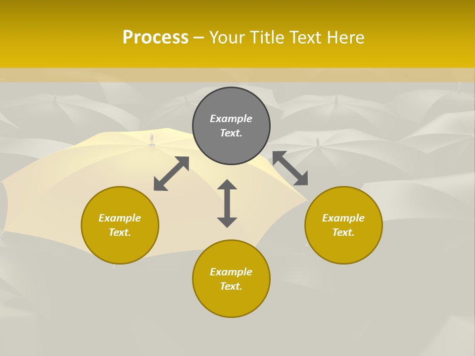 3D Rendering Of A Sea Of Umbrellas PowerPoint Template