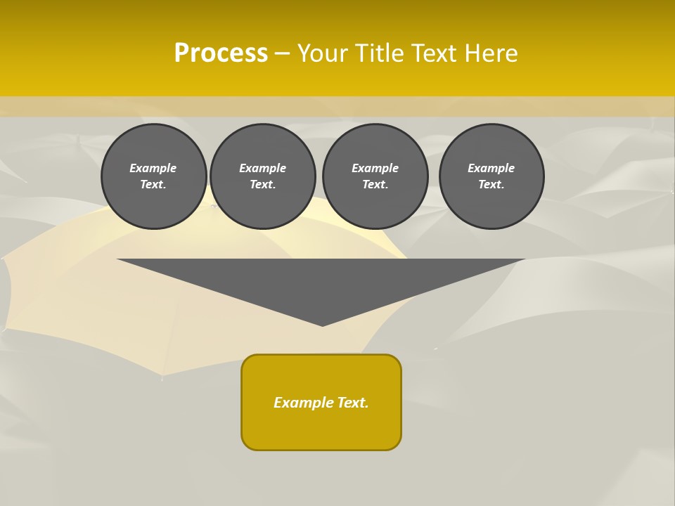 3D Rendering Of A Sea Of Umbrellas PowerPoint Template