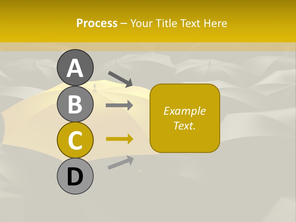 3D Rendering Of A Sea Of Umbrellas PowerPoint Template