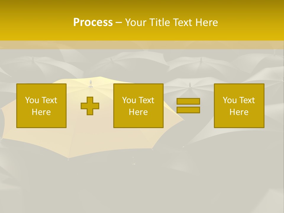 3D Rendering Of A Sea Of Umbrellas PowerPoint Template