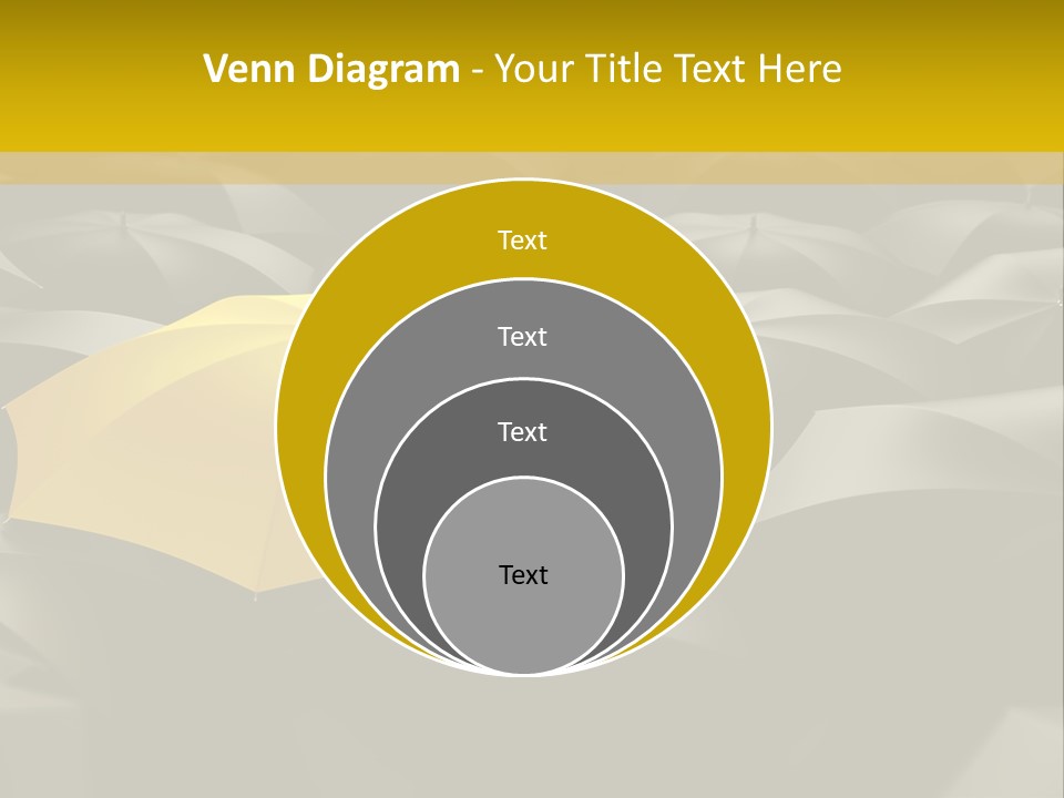 3D Rendering Of A Sea Of Umbrellas PowerPoint Template
