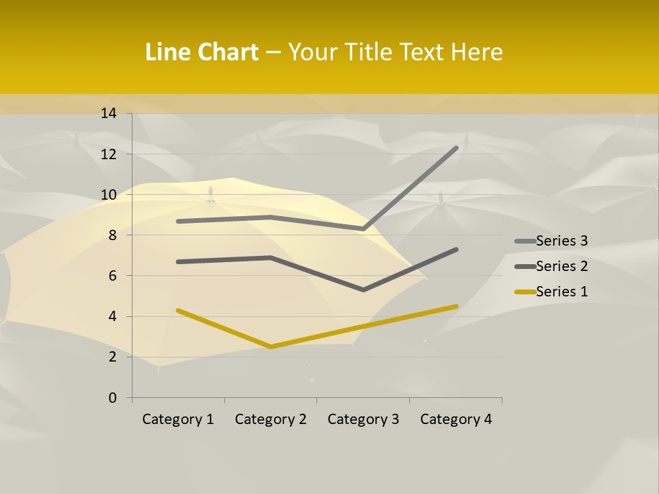 3D Rendering Of A Sea Of Umbrellas PowerPoint Template