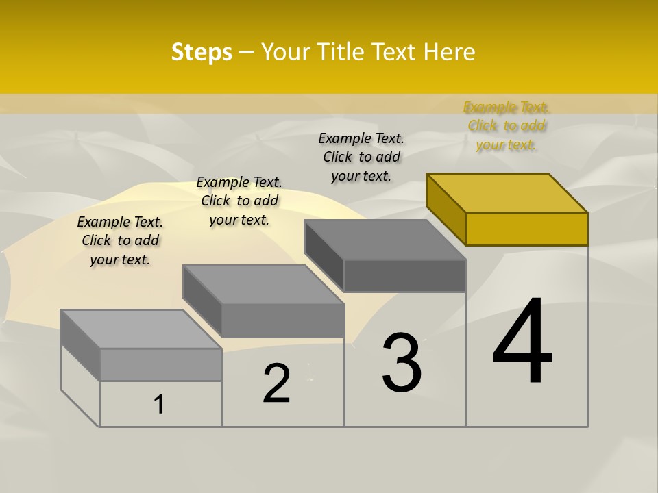 3D Rendering Of A Sea Of Umbrellas PowerPoint Template